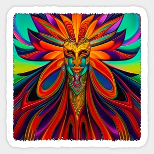 New World Gods (13) - Mesoamerican Inspired Psychedelic Art Sticker